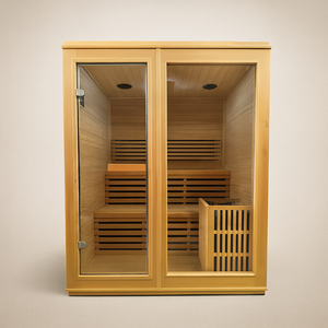 Ruang Sauna Uap Kayu Solid dengan Panel Kontrol, Ruang Sauna Uap Rumah yang Nyaman - Product Image 1
