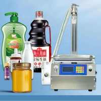 Máquina de llenado automático de líquidos y pastas de sobremesa A16 con equipo de control de peso para miel, leche, salsa, aceite comestible y crema cosmética