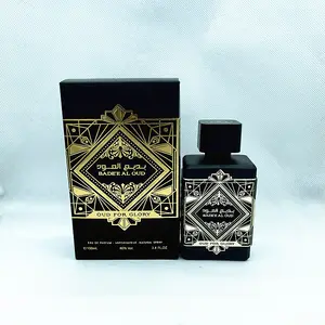 BADE'E AL OUD para a glória, perfume de estilo exclusivo para homens, sabor humano preto puro, estilo árabe quente do Oriente Médio, Eau De Parfum