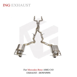 ING – soupape d'échappement Catback en alliage de titane pour Benz AMG C43 <span class=keywords><strong>Exha</strong></span> 2017 + C43 E43 E400 3.0T avec télécommande - Product Image 1