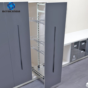 BETOCI Stainless Steel Pull Out Basket 300 400mm Durable Kitchen Cabinet <b>Drawer</b> Storage With Upper Lower Track Buffer System - Product Image 3
