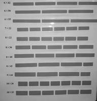 Étiquette adhésive haute grise pour cartes pvc/carte de passeport/en papier, autocollant, 3x45mm/8x40mm