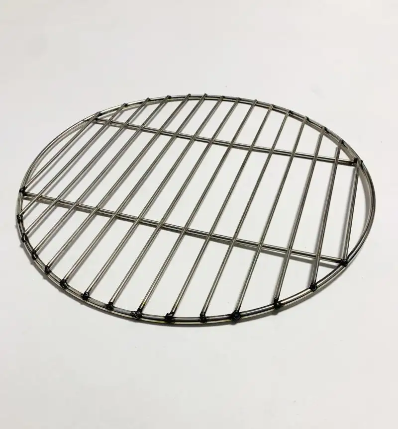 Round Wire Charcoal Barbecue Pits Grill Grid/ Indoor BBQ Carbon Baking Net/ Pan Grate Mesh、100% Stainless Steel