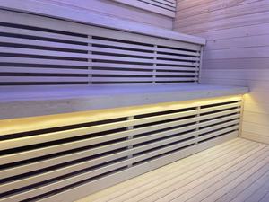 Cabina Sauna a Infrarossi Lontani a Basso EMF per 2-6 Persone, in Legno di Hemlock/Cedro Rosso, per <span class=keywords><strong>Spa</strong></span> Domestica e Giardino, Uso Interno ed Esterno - Product Image 6