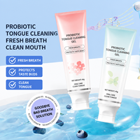 Gel Limpiador de Lengua Prebiótico con Burbujas de Oxígeno, Limpieza Profunda de la Lengua, Refresca el Aliento, Gel para el Cuidado Bucal 45g, Dos Sabores, OEM Personalizado, Venta al Por Mayor