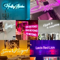 Enseigne néon personnalisable Joyeux Anniversaire en acrylique LED 12V pour entreprises, fêtes, mariages, événements