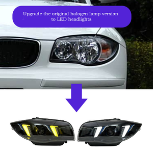 Faro a LED Bicolore Stile Fang Modificato per Auto, Plug and Play, Luce Diurna DRL per <span class=keywords><strong>BMW</strong></span> <span class=keywords><strong>Serie</strong></span> <span class=keywords><strong>1</strong></span> <span class=keywords><strong>E87</strong></span> 2004-2011 - Product Image 5