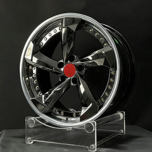 Jantes forgées sur mesure en 2 pièces, 5 branches, chrome noir, 5x112 pour Audi A3 A4 A5 A6 A7 A8 <span class=keywords><strong>Q3</strong></span> Q5 Q7 Série <span class=keywords><strong>RS</strong></span> - Product Image 3