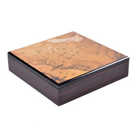 Boîte de rangement carrée en bois gravée au laser, de luxe, faite à la main, pour chocolats et bonbons, idéale pour cadeau - Saison Jeddah KSA
