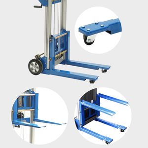 Handbediende stapelwagen met handkruk, bagagewagen, handmatige hydraulische heftruck, stapelwagen - Product Image 3