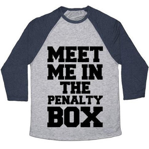 Meet Me in the Penalty Box Unisex Tri-Blend <b>Baseball</b> <b>Tee</b> - Product Image 2