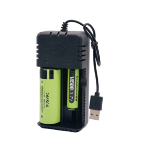 Chargeur de batterie lithium intelligent rapide <span class=keywords><strong>à</strong></span> double fente 1200 mA USB pour 26650/18650/14500/16340 avec démarrage <span class=keywords><strong>à</strong></span> zéro tension et protection contre les surcharges pour appareil photo - Product Image 4