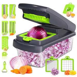 Accesorios de Cocina, Cortador de Frutas y Verduras Multifuncional 15 en 1, Rebanador Manual de Cebolla, Rebanador de Vegetales, Picador de Alimentos - Product Image 2