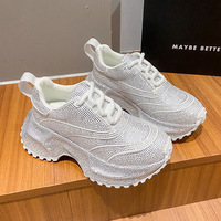 Nouvelles Baskets de Luxe Automne 2026 pour Femme, Modèles Unis avec Strass, Légères, à Lacets, Plateforme, Style Sportif 'Old Dad'