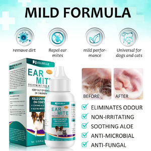 <span class=keywords><strong>Traitement</strong></span> anti-acariens pour chiens et chats sous marque privée, Gouttes pour l'infection auriculaire, Gouttes nettoyantes pour les oreilles des animaux avec aloe vera apaisant - Product Image 2