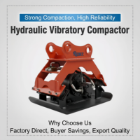 Plaque vibrante hydraulique pour excavatrice, accessoire compacteur de sol haute efficacité pour mini-excavatrice de 1,5 à 40 tonnes