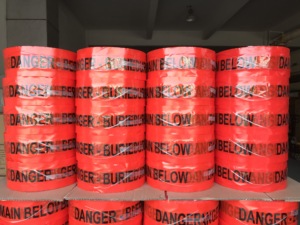 เทปเตือนไฟฟ้าแบบฝังสีส้ม กว้าง 2 นิ้ว เทปโพลีเอทิลีนสำหรับทำเครื่องหมายอันตราย - Product Image 5
