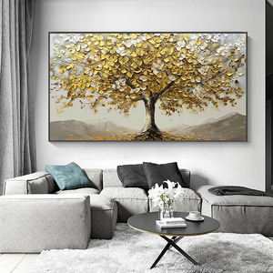 <span class=keywords><strong>Cuadro</strong></span> Decorativo <span class=keywords><strong>de</strong></span> Pared con Diseño Abstracto del Árbol <span class=keywords><strong>de</strong></span> <span class=keywords><strong>la</strong></span> <span class=keywords><strong>Vida</strong></span> <span class=keywords><strong>Dorado</strong></span>, Impresiones en Lienzo para Decoración del Hogar, Cuadros para Decoración <span class=keywords><strong>de</strong></span> Sala <span class=keywords><strong>de</strong></span> Estar - Product Image 4
