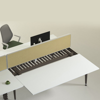 Ensemble de table et de chaises de conférence intelligentes au design moderne OMNI, système de table à plateau rabattable collaboratif pour salle de réunion