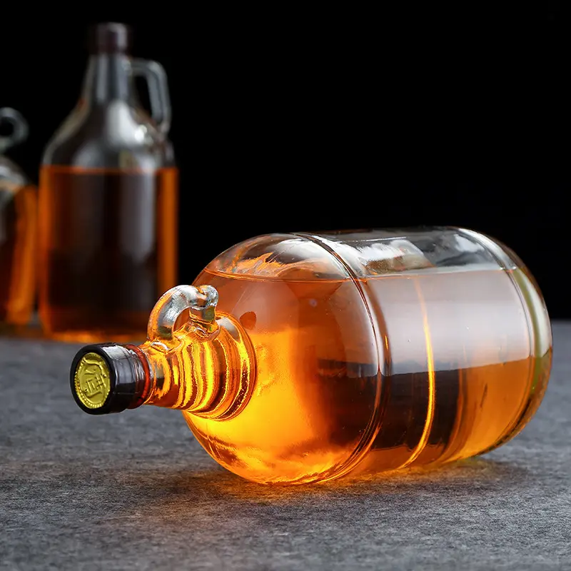 Công suất lớn L1 l1.5 l3l dầu ô liu chai rượu vang Container có thể giữ lớn ml lỏng chai rượu vang với mũ nhựa