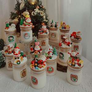 Vela Decorativa de Lujo con Cristales, Flores Secas y Aroma Personalizado, Cera de Soya en Lata, Regalo de Navidad y Año Nuevo 2026 - Product Image 5