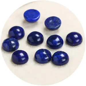 4\6\8\10\12MM Gemstone Cabochons Natural Synthetic Stone Beads Lapis Lazuli Cabochons for Earring Necklace Bracelet