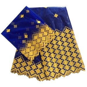 H & D personnalisé en gros de haute qualité tissu africain en dentelle tissu 5 + 2 tailles de <span class=keywords><strong>robe</strong></span> - Product Image 1