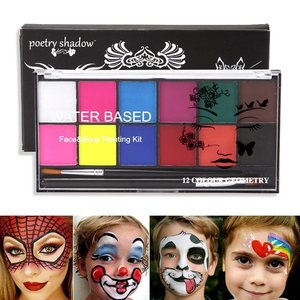 ชุดสีเพ้นท์หน้าแบบน้ำ 12/15 สี กล่องพาเลทสำหรับเพ้นท์ตัวแบบมืออาชีพ - Product Image 6