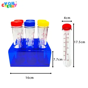 High Quality Super Large Semi-Transparent Colored Plastic Test Tube Display Stand Scientific Experimental Educational Toys