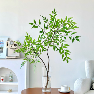 Branche artificielle de Nandina Muyu Chronicles en caoutchouc souple réutilisable pour la décoration de Noël du salon - Product Image 2