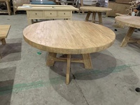 Chinesische Vintage antike zurück geforderte Massivholz möbel rustikale natürliche Platte Holz Wohnzimmer Mitte runden Esstisch