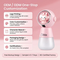 Distributeur automatique de savon désinfectant pour les mains, hygiénique, avec affichage LED, design breveté, personnage de lapin mignon, portable pour la maison