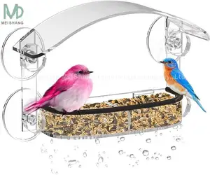 อะคริลิคใสพลาสติก Bird หน้าต่าง Feeder Bird Feeders สำหรับภายนอก