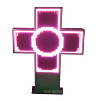 Corps vert d'extérieur P10 animé LED couleur magasin de médicaments intérieur SMD pharmacie signe croisé étanche