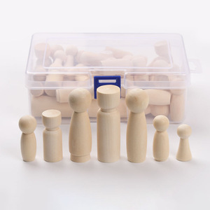 Ensemble de boîtes à poupées en bois, 50 pièces, design à dessus plat, pour bricolage, artisanat, décorations d'intérieur - Product Image 1