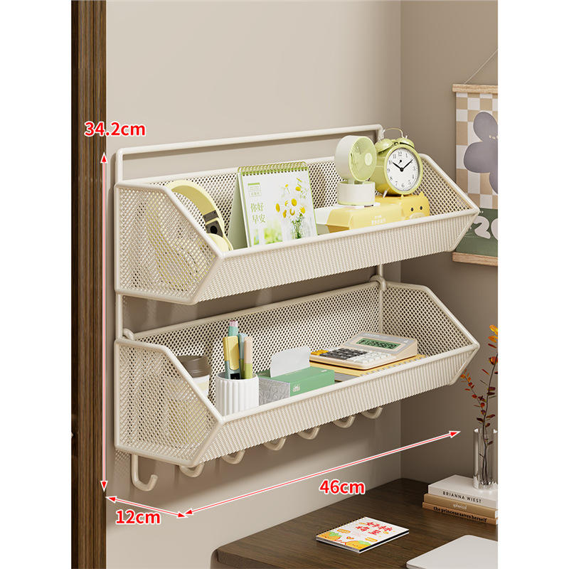 Gancho grande de doble capa, estilo blanco.