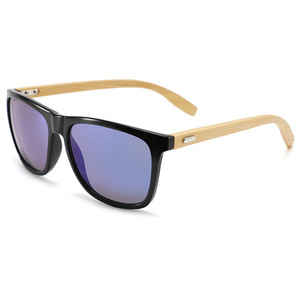 Gafas de Sol de Bambú Conchen con Marco de PC Negro, Protección UV400, Unisex, para Viajes y Conducción - Product Image 2