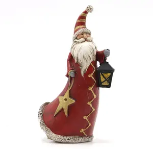 Großhandel Harz Santa Weihnachts figur Papa Noel, Poly resin Weihnachten Dekoration Santa Figuren $