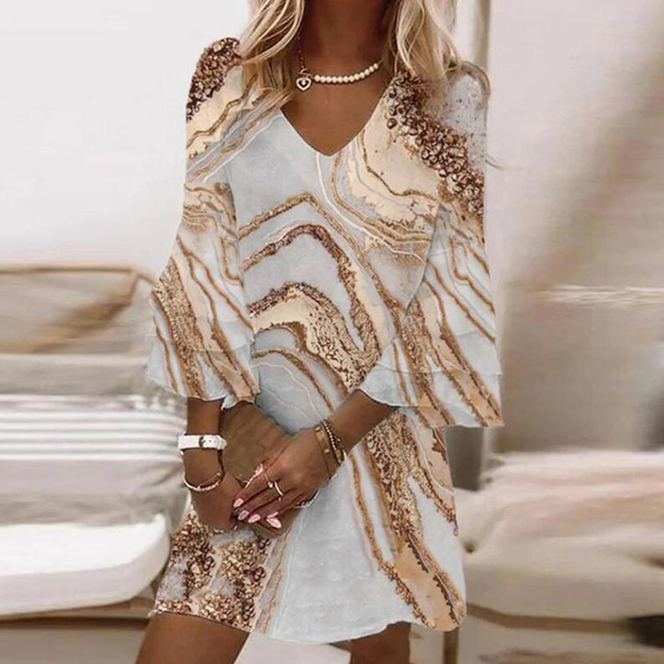 Deals Bell Sleeve Boho Dress Stylish Boho Patterns | Alibaba.com