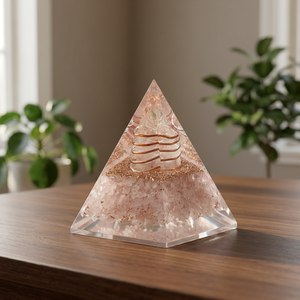 Pirámide de Orgonita Nubiana de Cuarzo Rosa Premium |   Piedras de Cristal Naturales Hechas a Mano, Decoración para el Hogar, Regalo, Gujarat |   OEM ODM Venta al por Mayor - Product Image 1