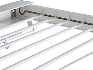Cordes à <span class=keywords><strong>linge</strong></span> murales pliables en métal Supports de séchage pliables intérieurs/extérieurs pour économiser la cuisine Supports de séchage cachés - Product Image 4