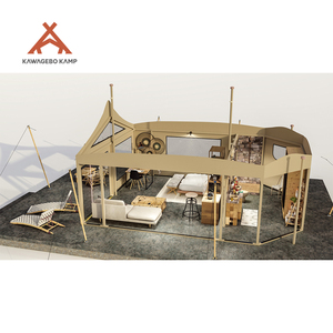 Tente Lodge <span class=keywords><strong>de</strong></span> Glamping <span class=keywords><strong>Safari</strong></span> en Toile Imperméable Double Couche Luxe Sauvage Quatre Saisons Kawagebo Kamp (KK) pour Hôtels et Complexes Hôteliers - Product Image 4