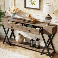 Tribesigns 71 pouces bois Extra Long tiroir Console Table canapé Table d'appoint pour entrée salon meubles