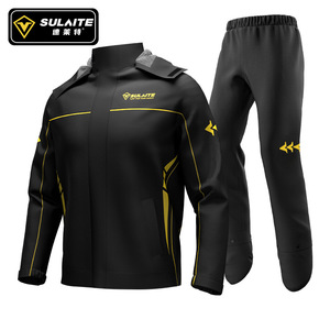 Conjunto de impermeable para motocicleta Sulait, chaqueta y pantalones de dos piezas para motociclistas, para repartidores de bicicletas eléctricas al aire libre, tela Oxford - Product Image 2
