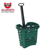 Panier à roulettes en plastique moyen de 40 litres, léger et robuste, personnalisable avec votre marque