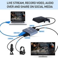4K HDMI VERS USB 3.0 Carte de Capture avec HDMI Boucle-Live Streaming Jeu Enregistreur Appareil Compatible Windows Linux OBS OS X