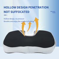 Coussin de siège ergonomique en mousse à mémoire de forme Coussin de siège de bureau orthopédique Coccyx Soulagement de la douleur Coussin de siège de voiture haute densité