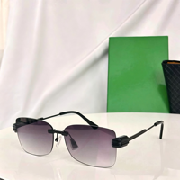 Lunettes de soleil carrées à monture intégrale, dégradées, unisexes, de luxe, en métal doré, en nylon léger, haute protection UV, pour usage extérieur