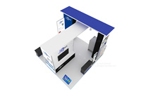 Stands d'exposition pour salons professionnels, modulaires, en aluminium et en tissu, dimensions personnalisées, installation facile