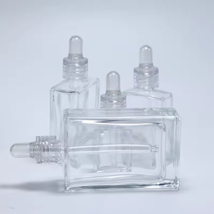 Botellas de Vidrio Cuadradas y Rectangulares de Lujo de 15ml, 30ml, 50ml y 100ml con Gotero y Cuello Transparente para Suero y Aceite Esencial - Product Image 4